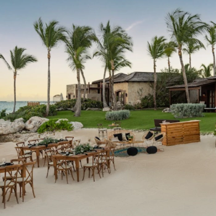 tropical beach venue at Sanctuary Cap Cana