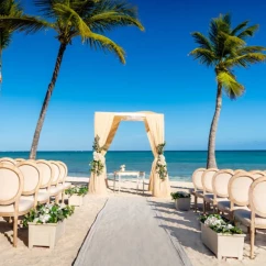 tropical beach venue at Sanctuary Cap Cana