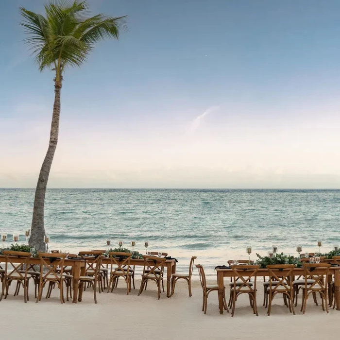 tropical beach venue at Sanctuary Cap Cana