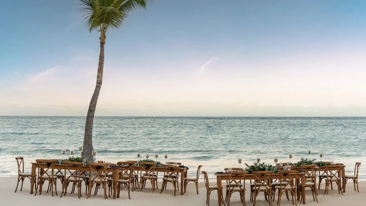 tropical beach venue at Sanctuary Cap Cana