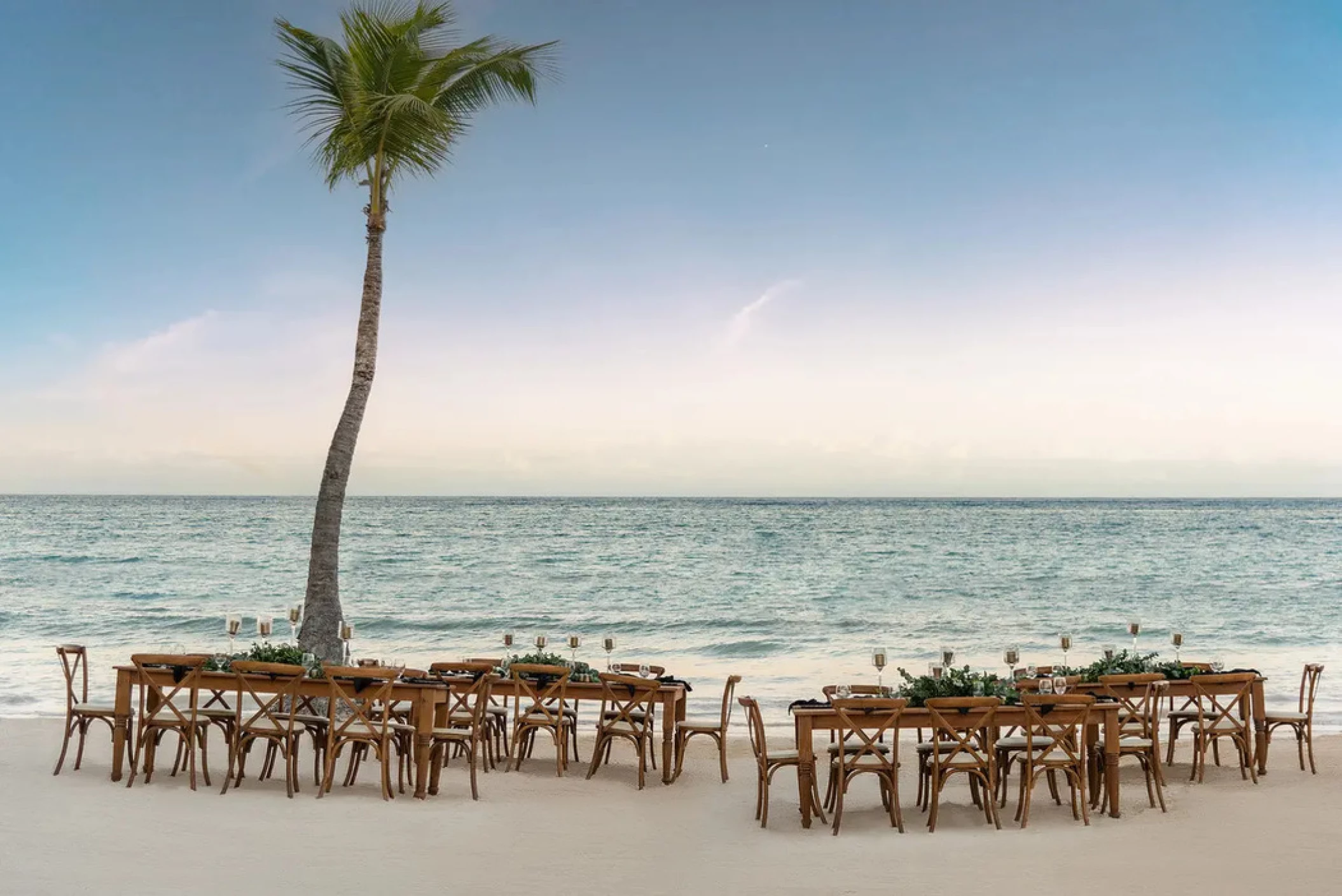 tropical beach venue at Sanctuary Cap Cana