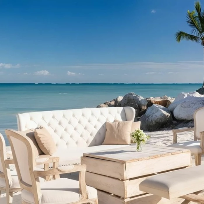 tropical beach venue at Sanctuary Cap Cana