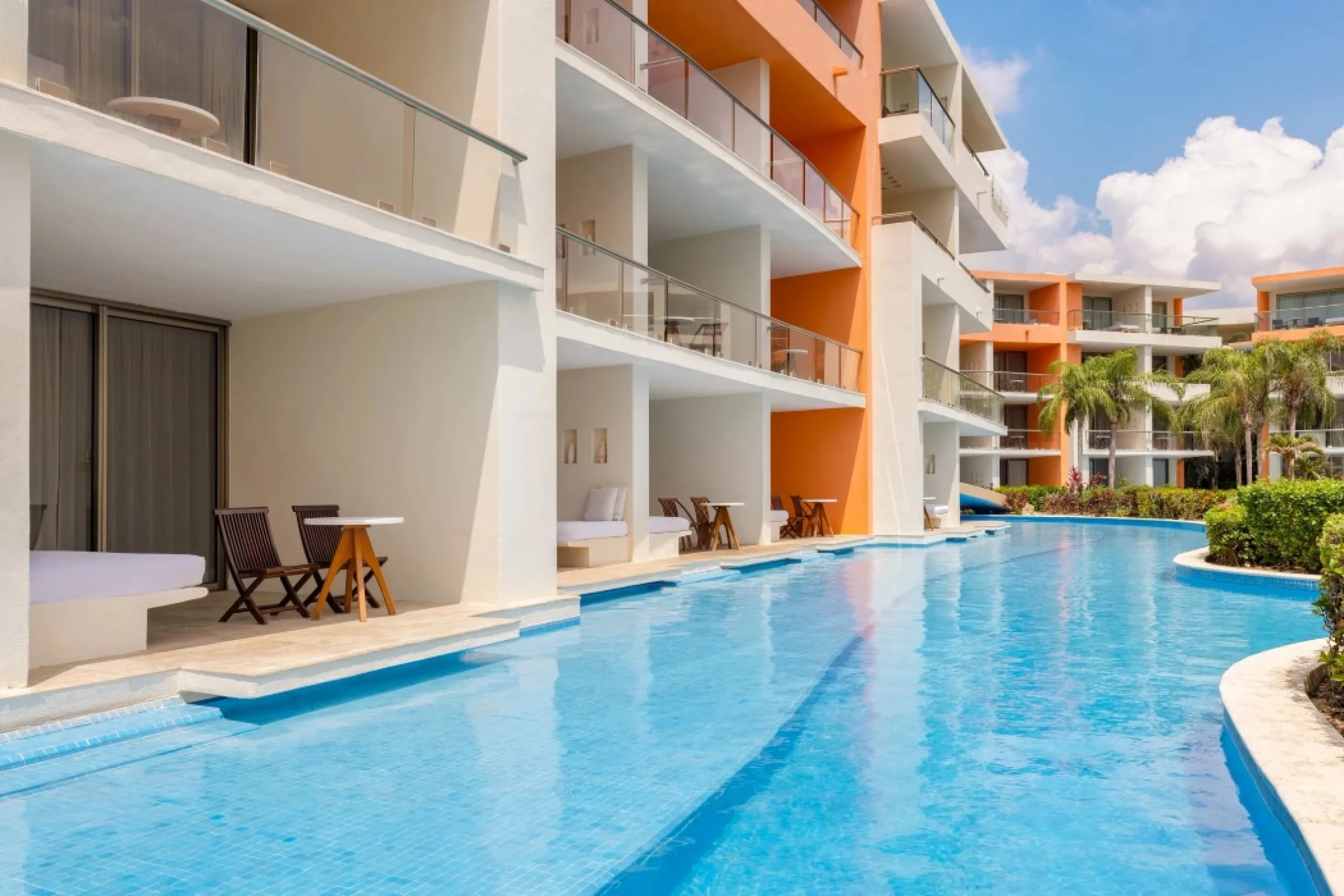 main building swim out suites at Secrets Aura Cozumel