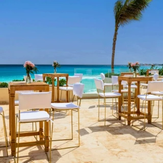 beachfront terrace venue at secrets mirabel cancun