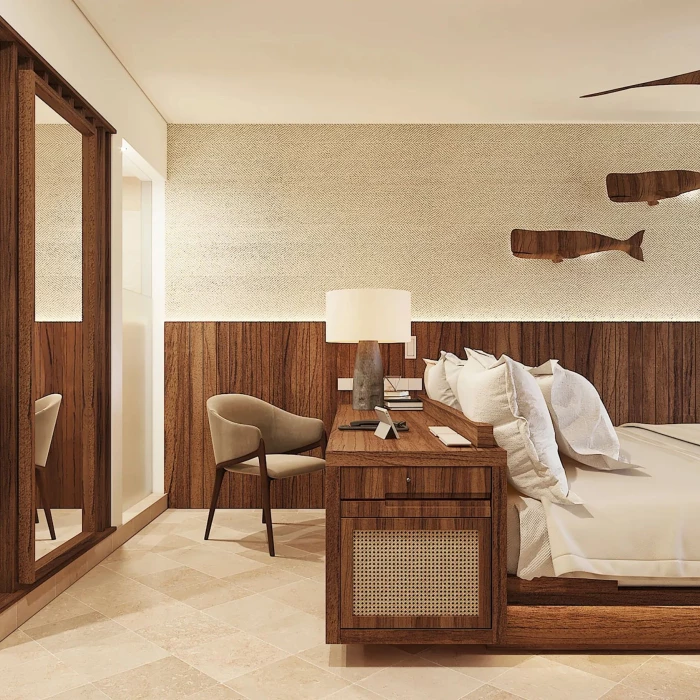 deluxe ocean bedroom at Secrets Mirabel Cancun