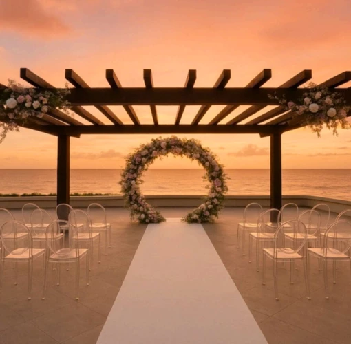 ocean front terrace at secrets mirabel cancun