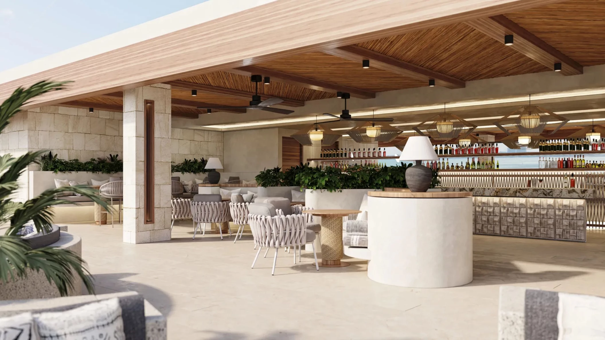 sky bar at Secrets Mirabel Cancun