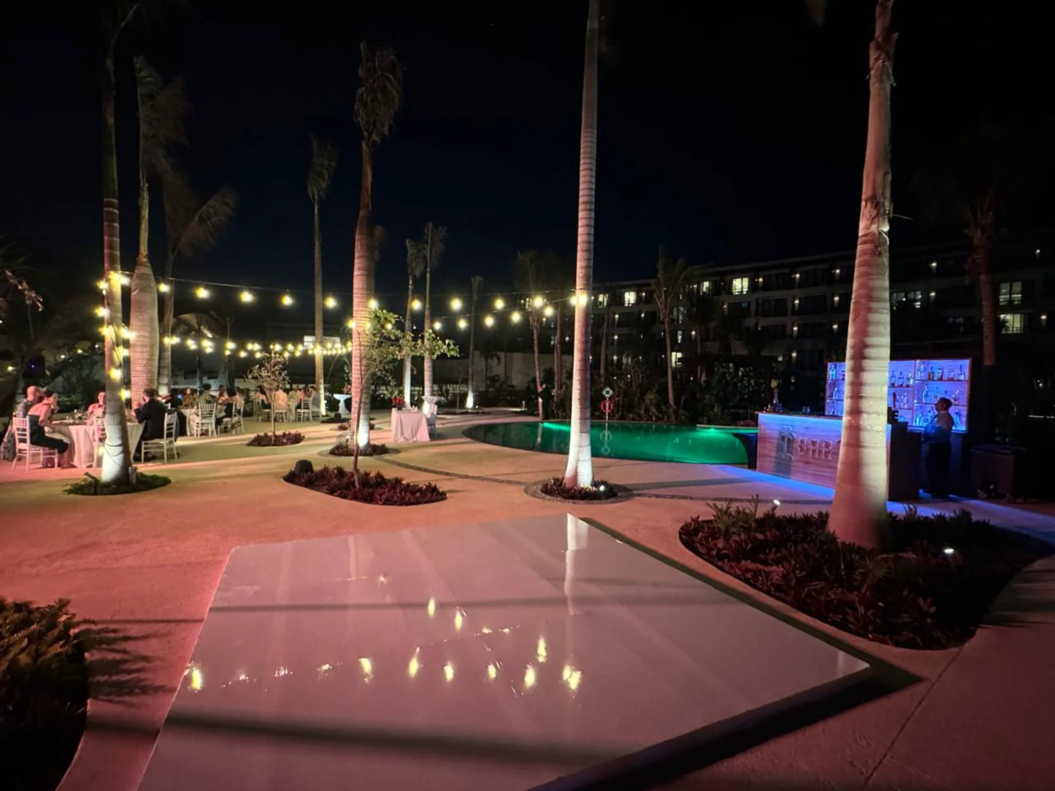 jungle pool terrace venue at Secrets Playa Blanca