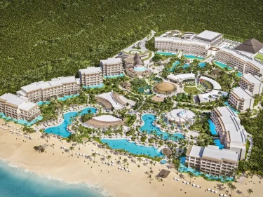 Aerial overview at Secrets Playa Blanca Resort
