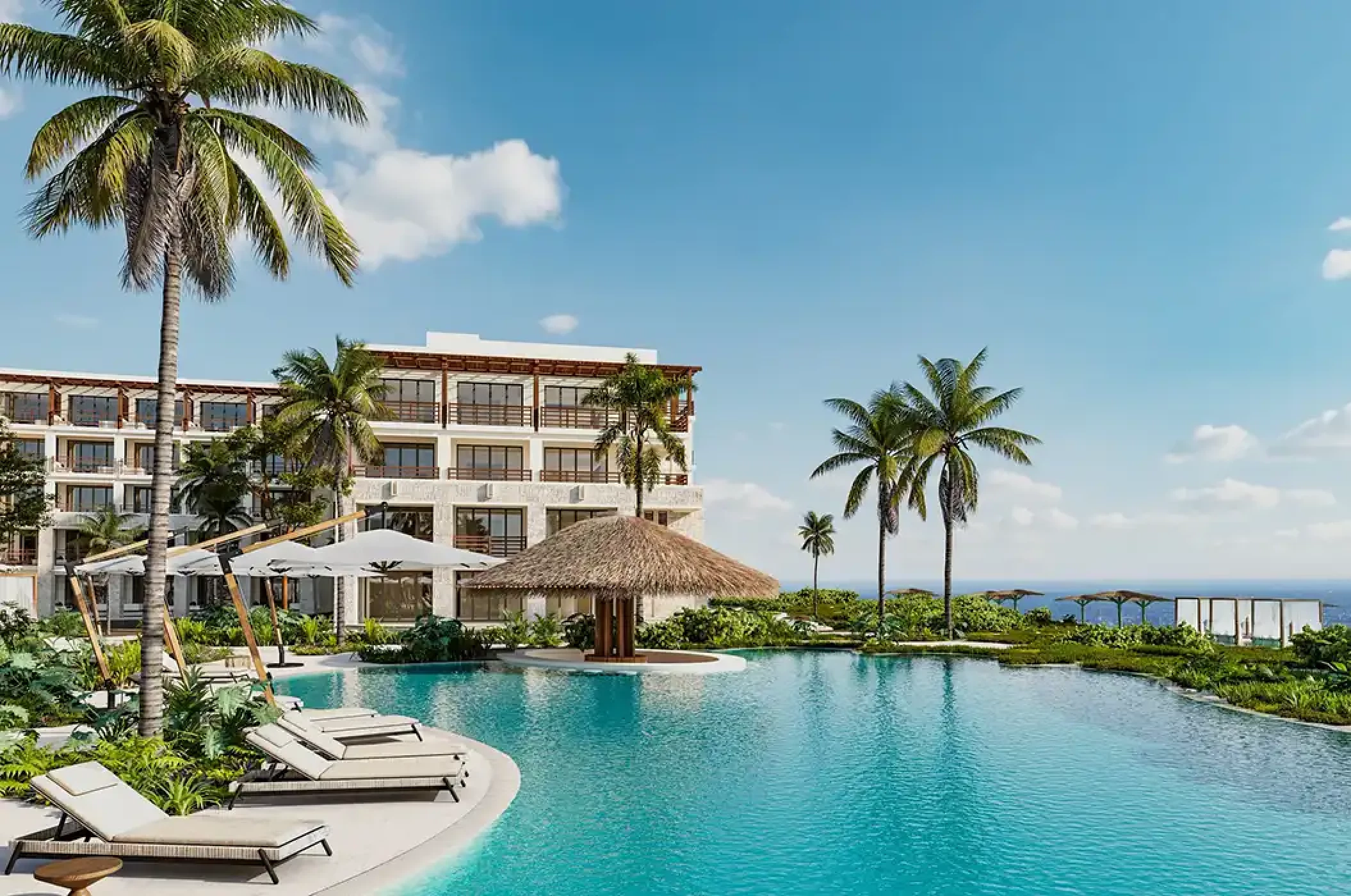 Manatees swim up bar at Secrets Playa Blanca Resort