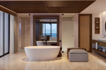 Master Suite bathroom at Secrets Playa Blanca Resort