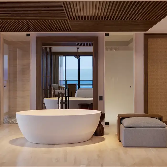 Master Suite bathroom at Secrets Playa Blanca Resort