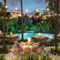 Jungle Pool Wedding Venue at Secrets Playa Blanca Resort
