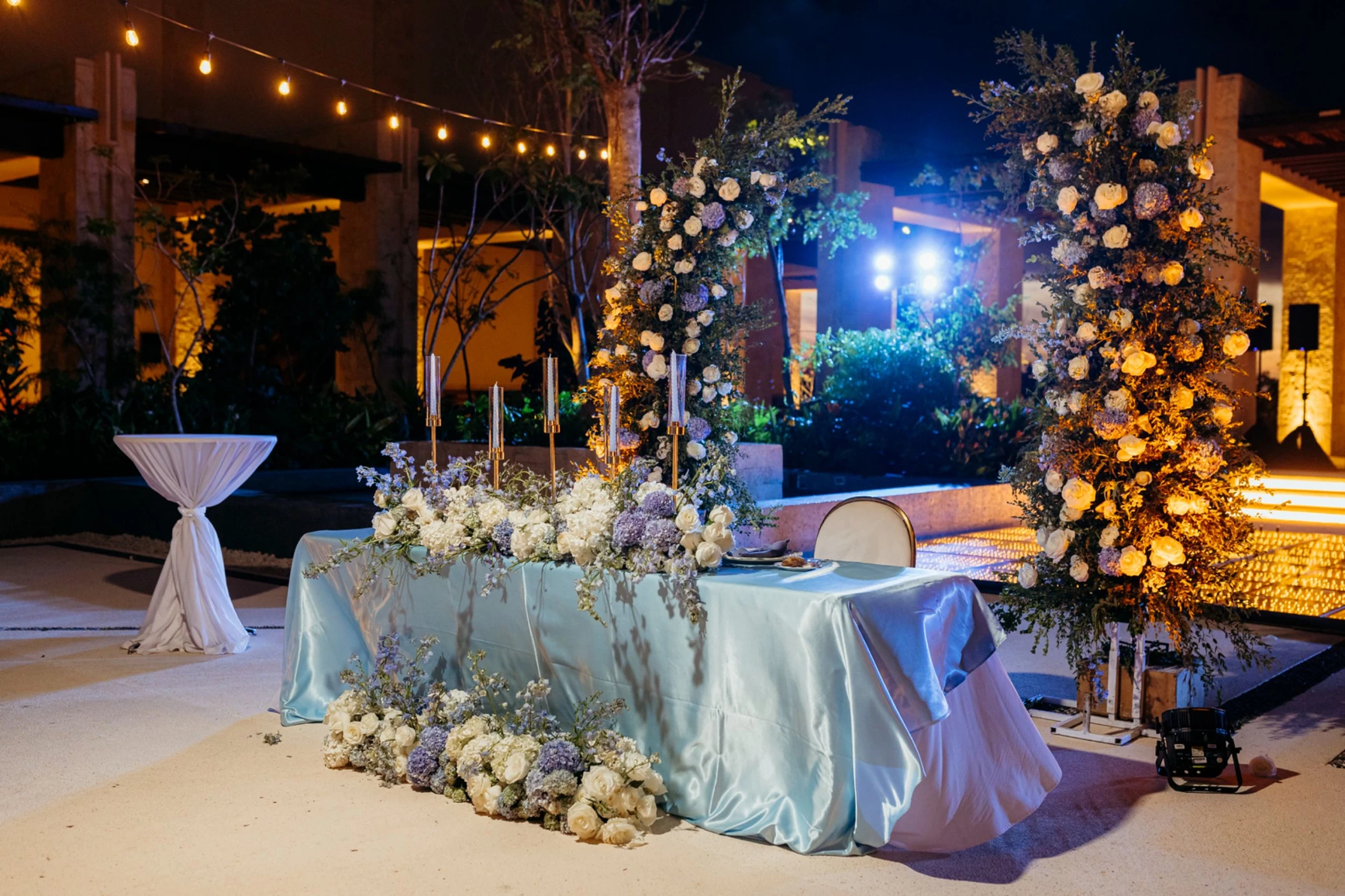 courtyard plaza at secrets playa blanca