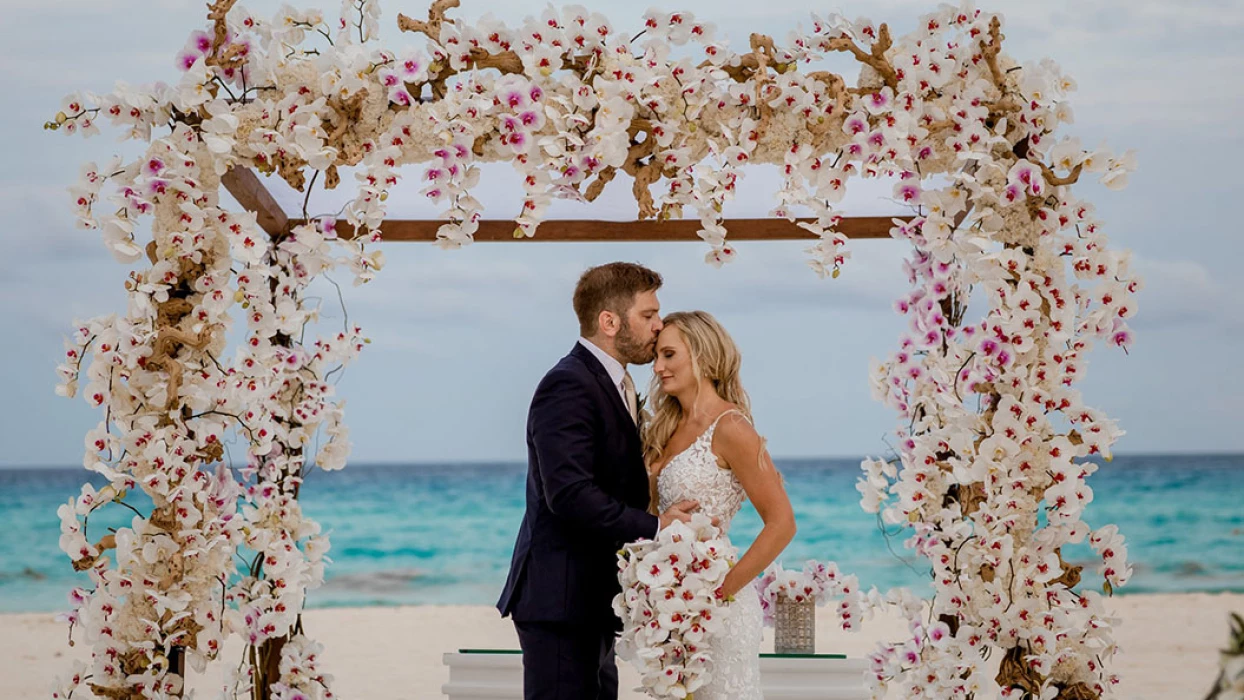 Beach Wedding at Secrets The Vine Cancun.