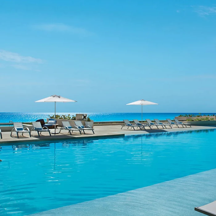 Pool wedding venue at Secrets The Vine Cancun.