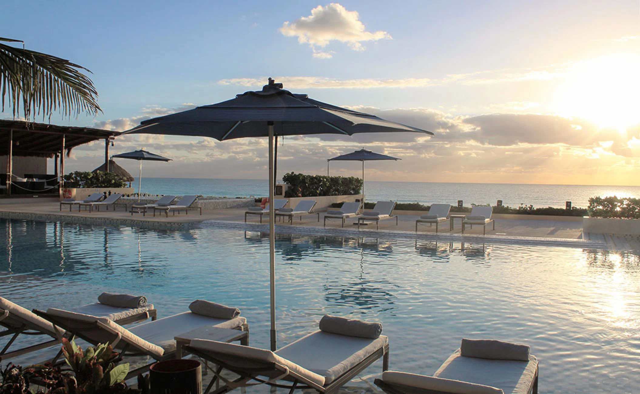 Pool wedding venue at Secrets The Vine Cancun.