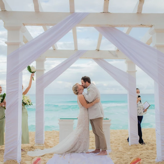 Beach Wedding at Secrets The Vine Cancun.