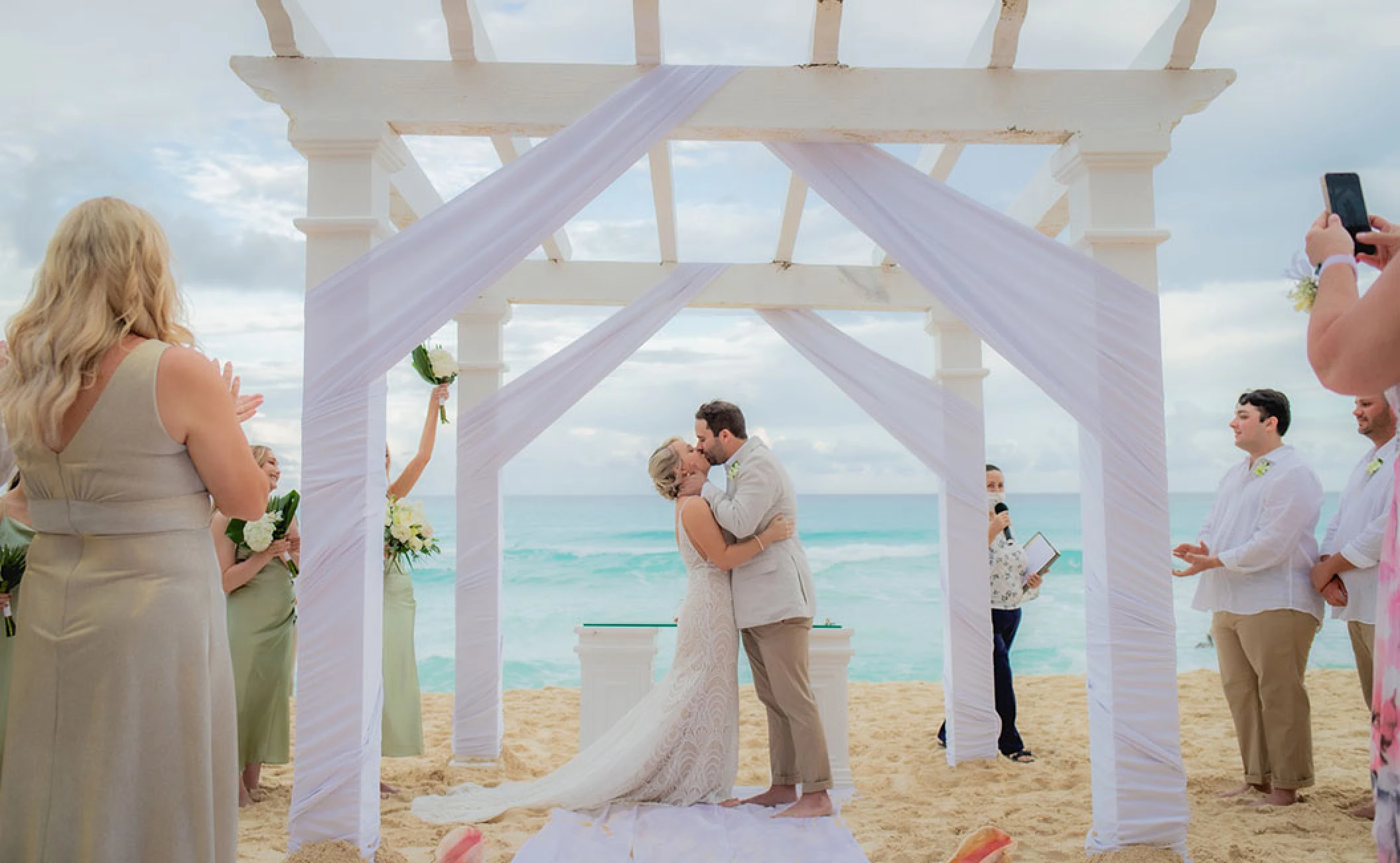 Beach Wedding at Secrets The Vine Cancun.