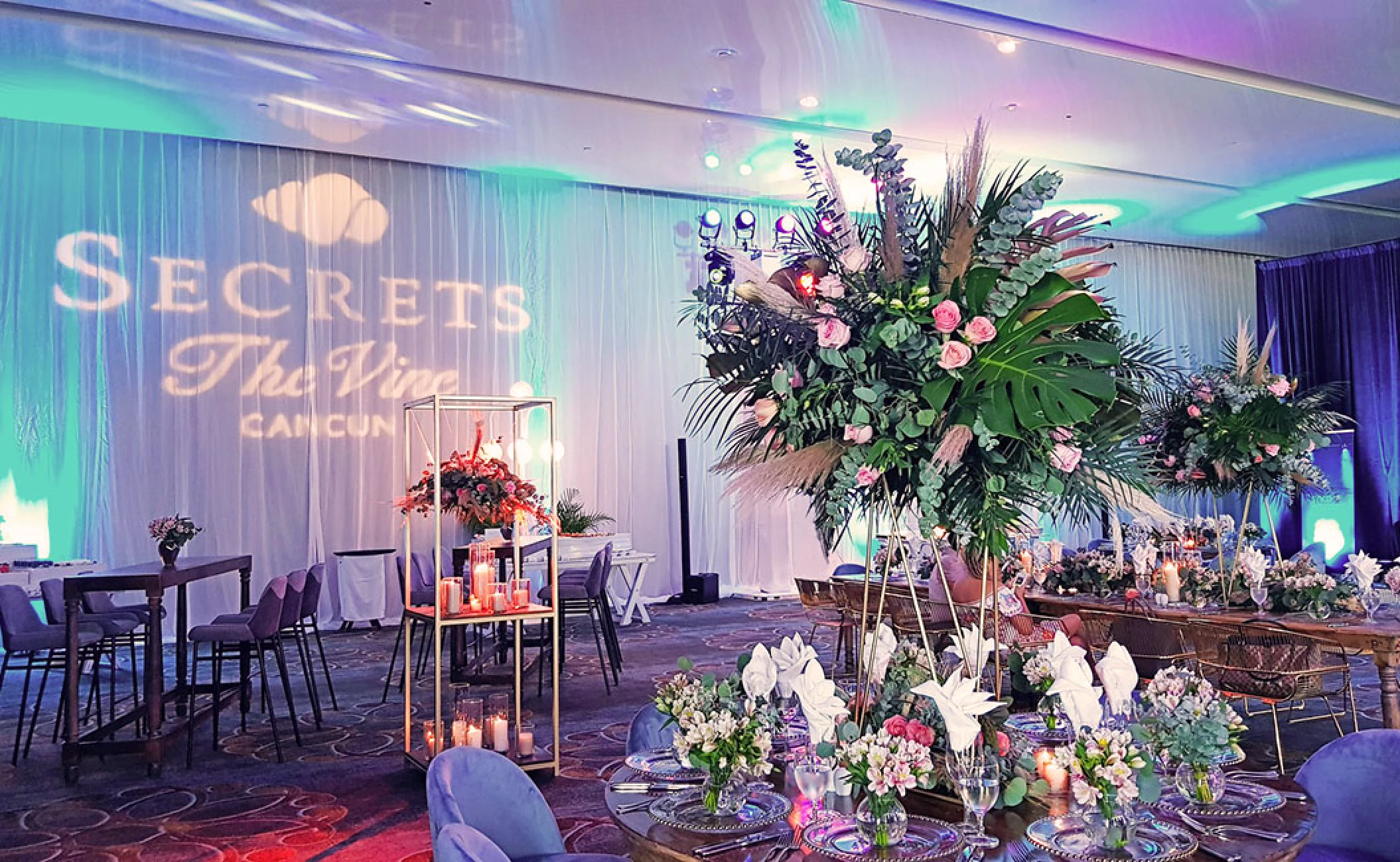 Ballroom wedding venue at Secrets The Vine Cancun.