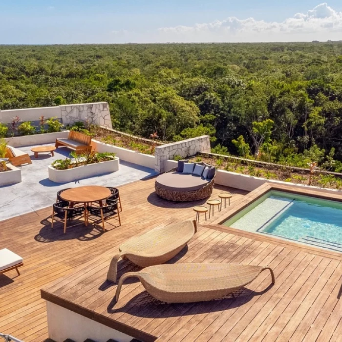 master suite rooftop with plunge pool at Secrets Tulum