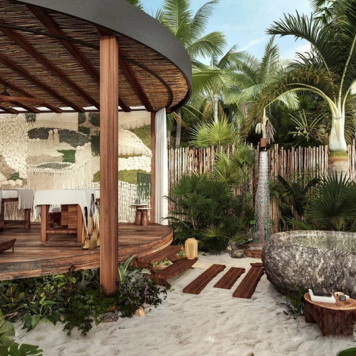 outdoor spa at Secrets Tulum