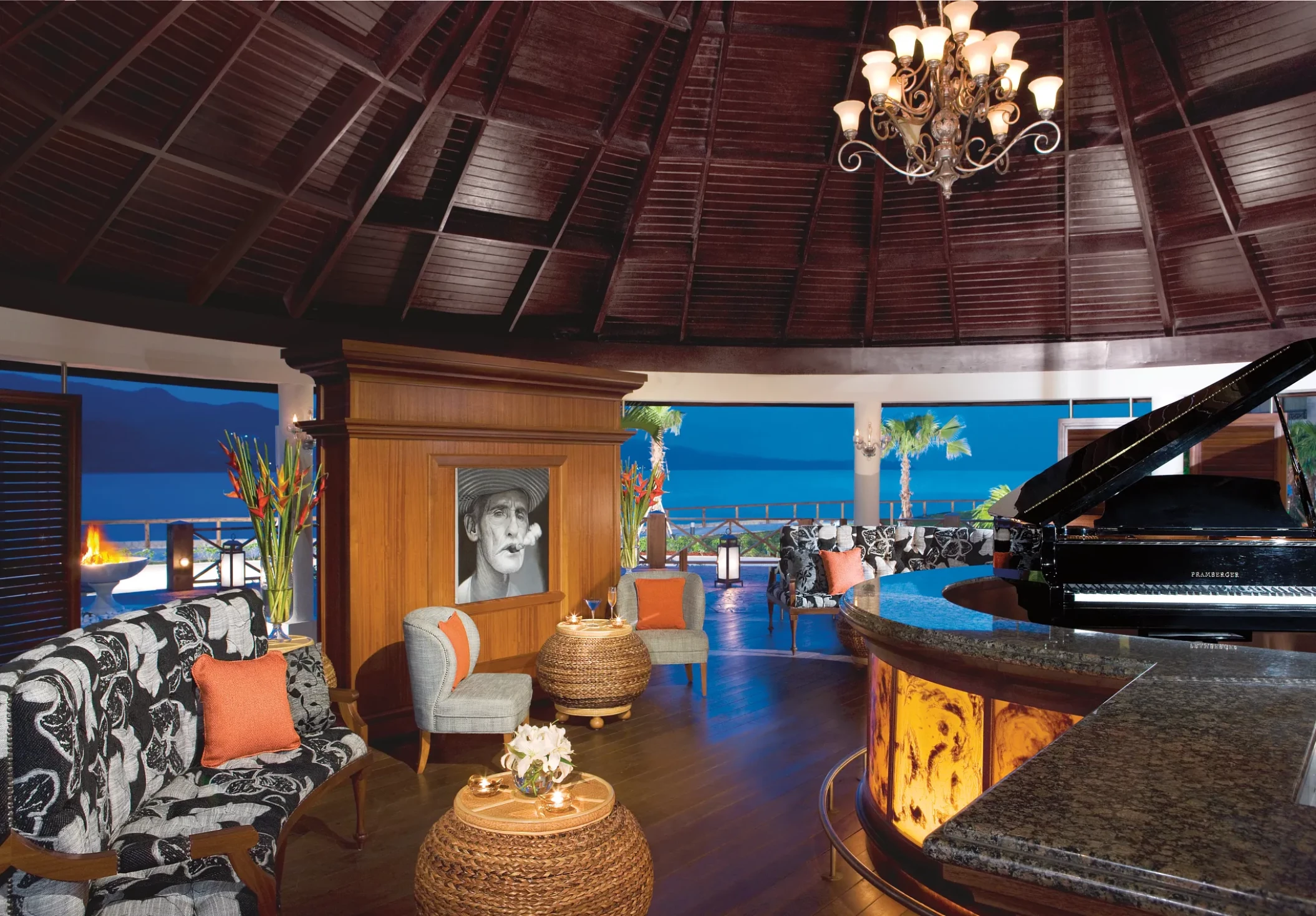 Piano Bar at Secrets Wild Orchid.