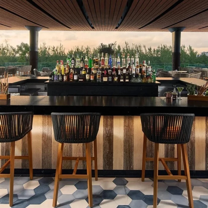 golden hour bar at SLS Playa Mujeres