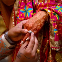 ring ceremony at an indian wedding