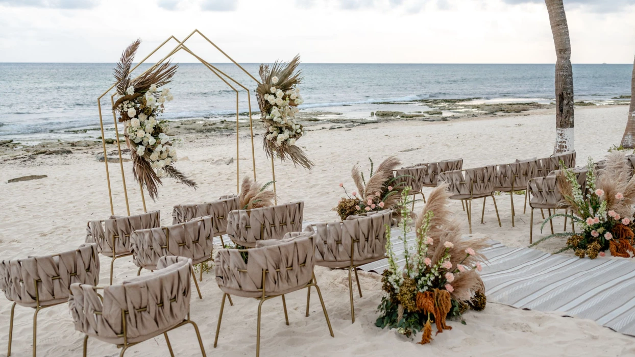 Beachfront Reef ceremony setup at The Beachfront by The Fives