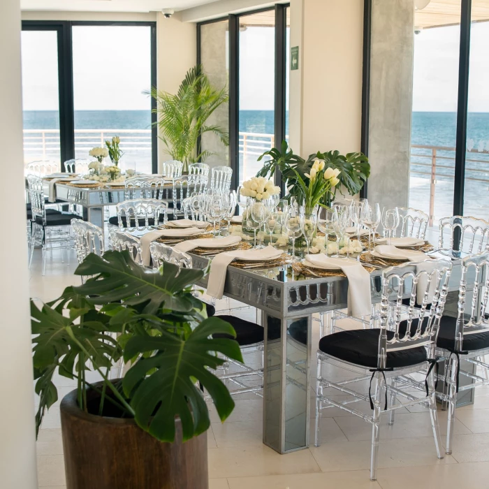 the fives oceanfront reception setup