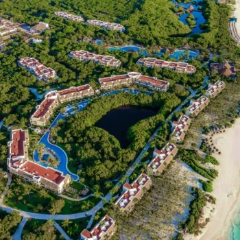 Aerial view of Valentin Imperial Riviera Maya