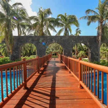 Pool bridge at Valentin Imperial Riviera Maya