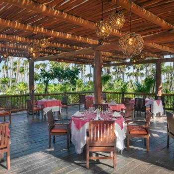 Mar y Tierra restaurant terrace at Valentin Imperial Riviera Maya