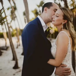 Couple on the beach at Valentin Imperial Maya resort