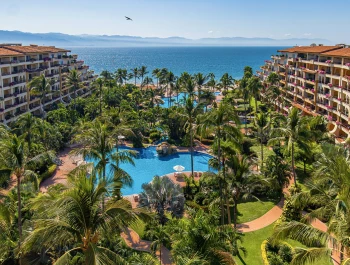 Overview of pools and buildings at Velas Vallarta
