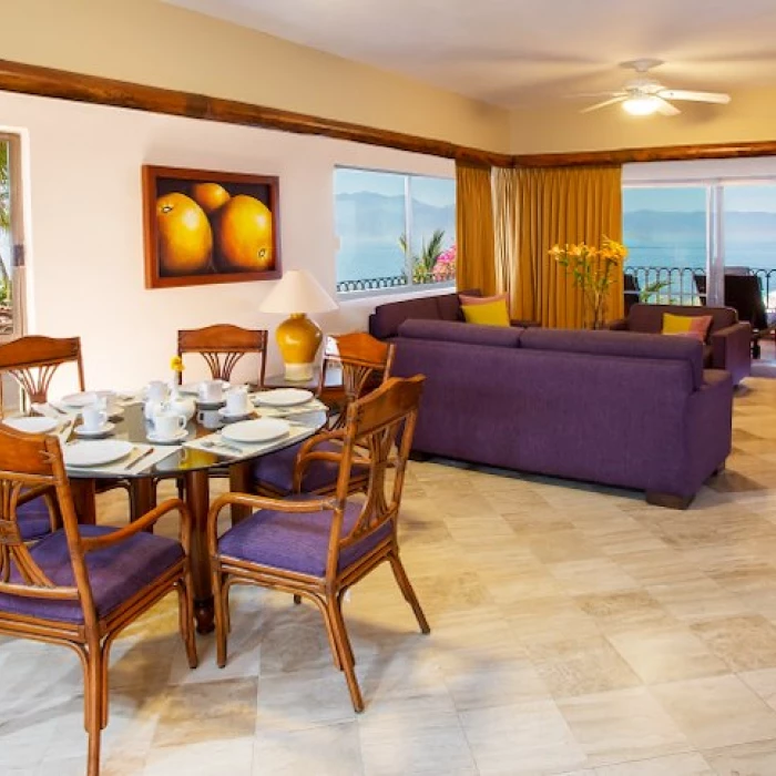 Master suite living room at Velas Vallarta