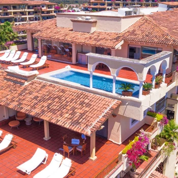 Velas Vallarta Suite terrace overview