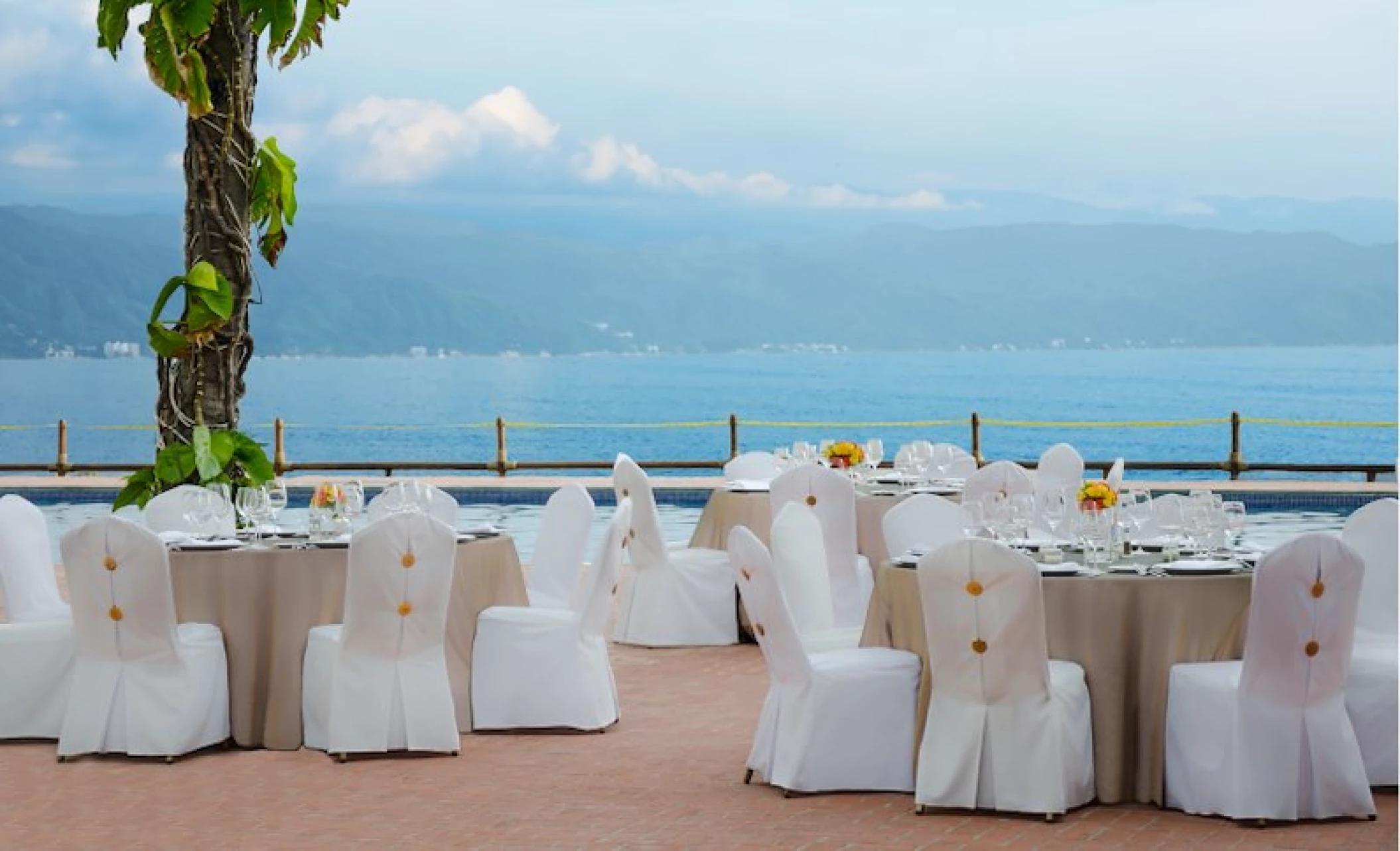 Aqua Bar Terrace wedding venue at Velas Vallarta Resort.