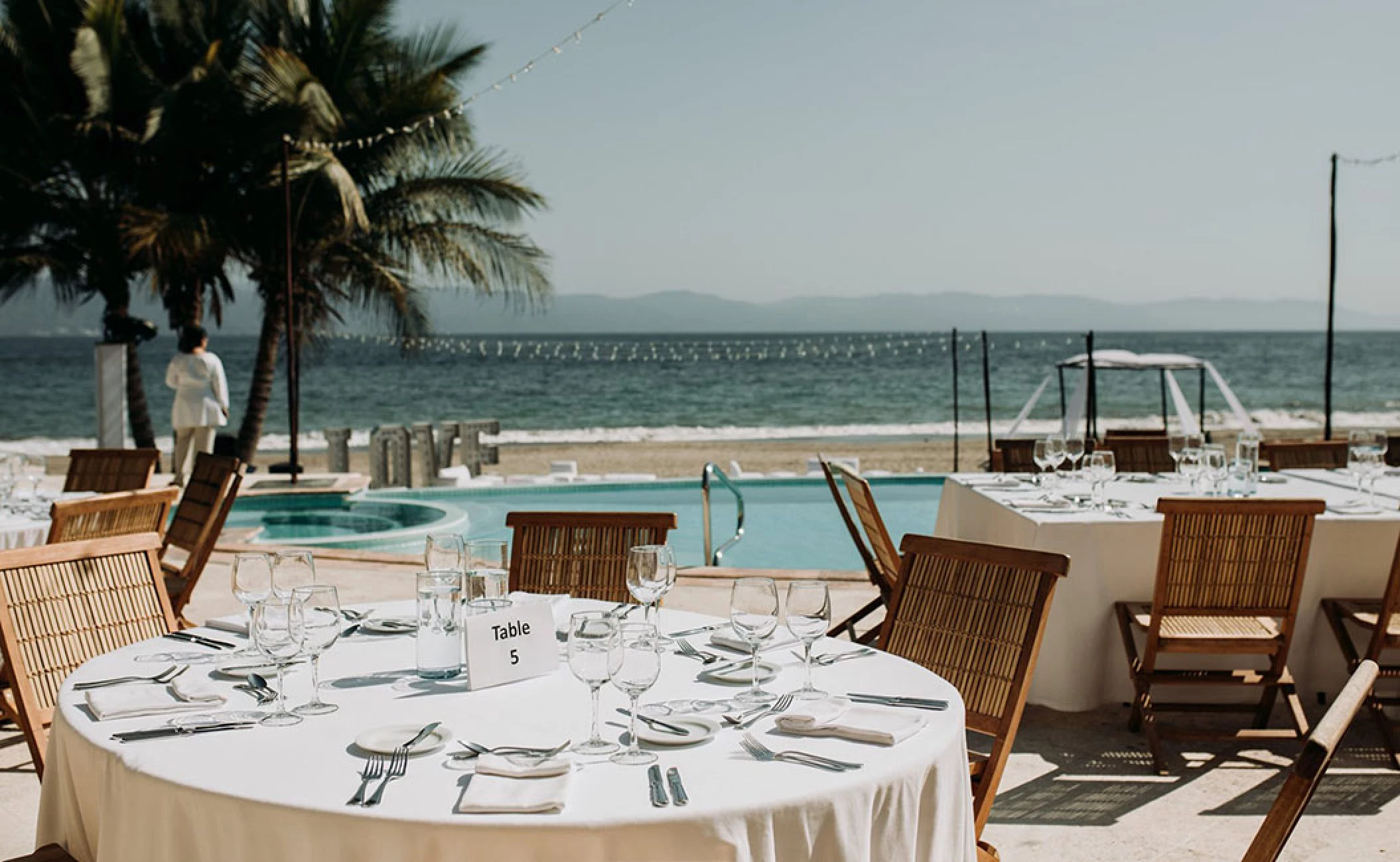 Aqua Bar Terrace wedding venue at Velas Vallarta Resort.
