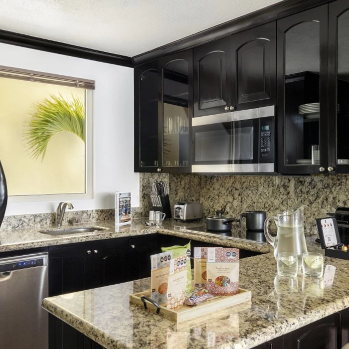 fully equipped kitchen in the suite at Villa del Palmar Cancun