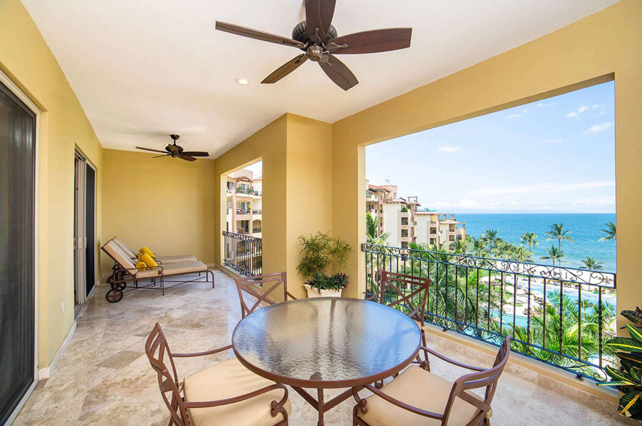 One bedroom suite balcony at Villa La Estancia Riviera Nayarit