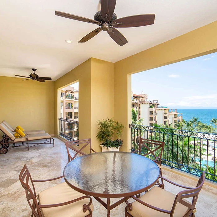 One bedroom suite balcony at Villa La Estancia Riviera Nayarit