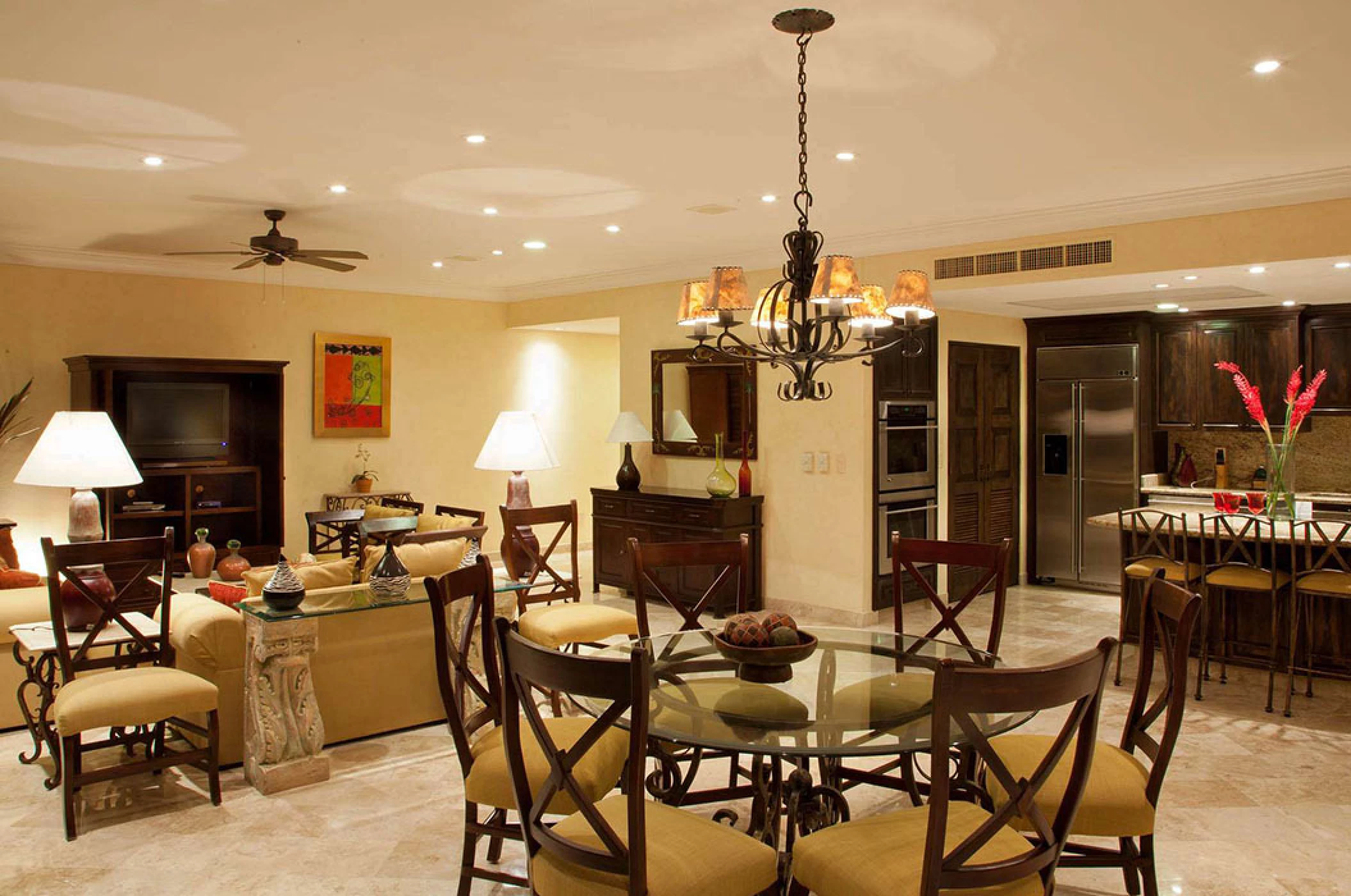 Three bedroom suite living room at Villa La Estancia Riviera Nayarit