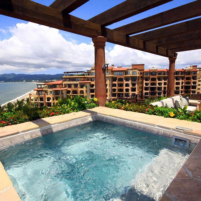 Three bedroom suite balcony at Villa La Estancia Riviera Nayarit