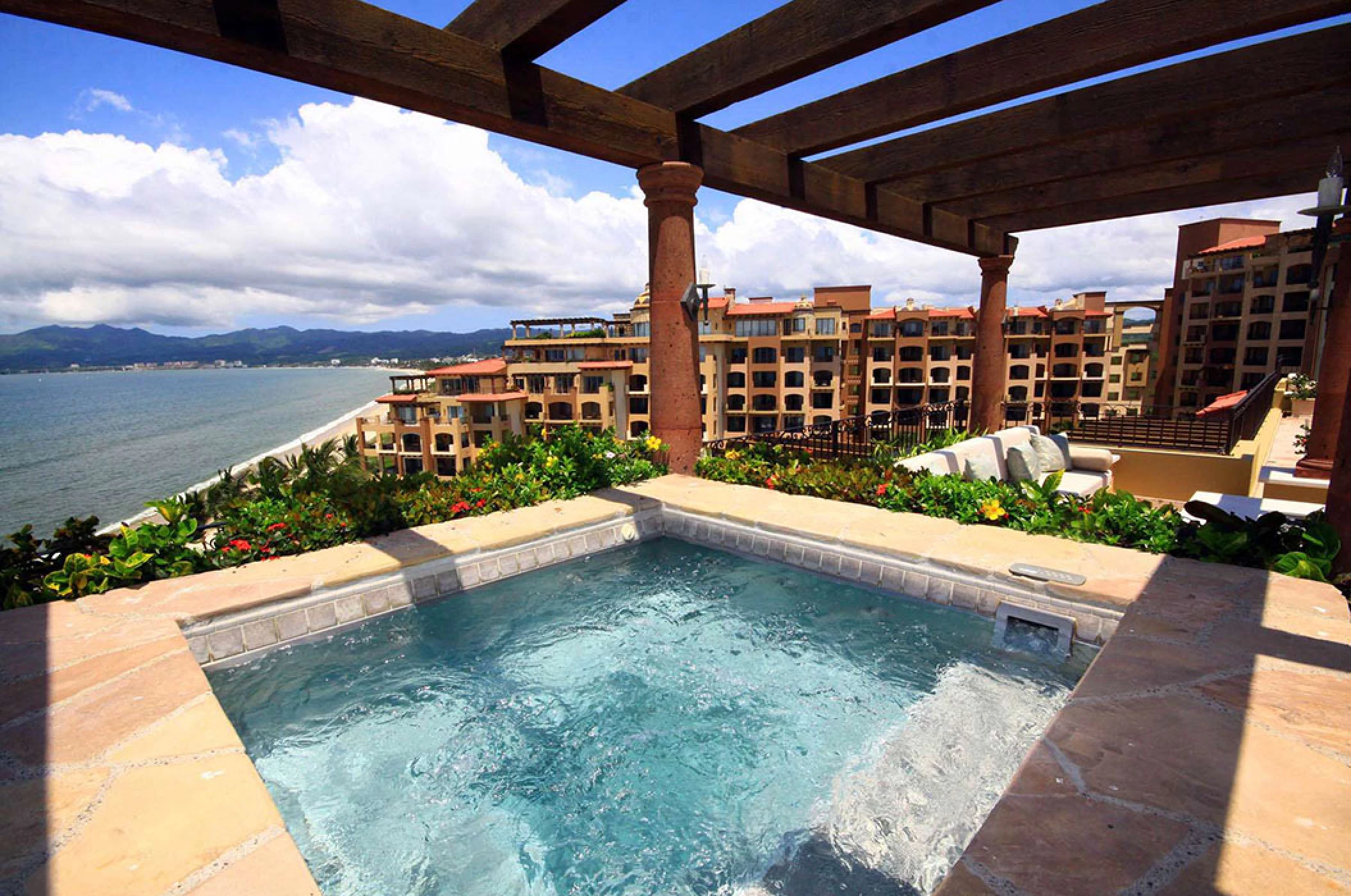 Three bedroom suite balcony at Villa La Estancia Riviera Nayarit