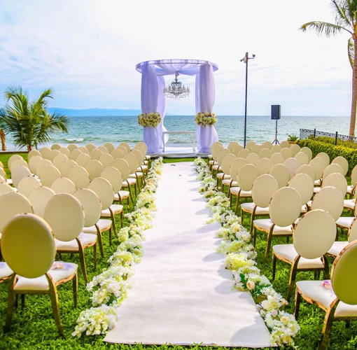 Garden terrace wedding venua at Villa La Estancia Riviera Nayarit