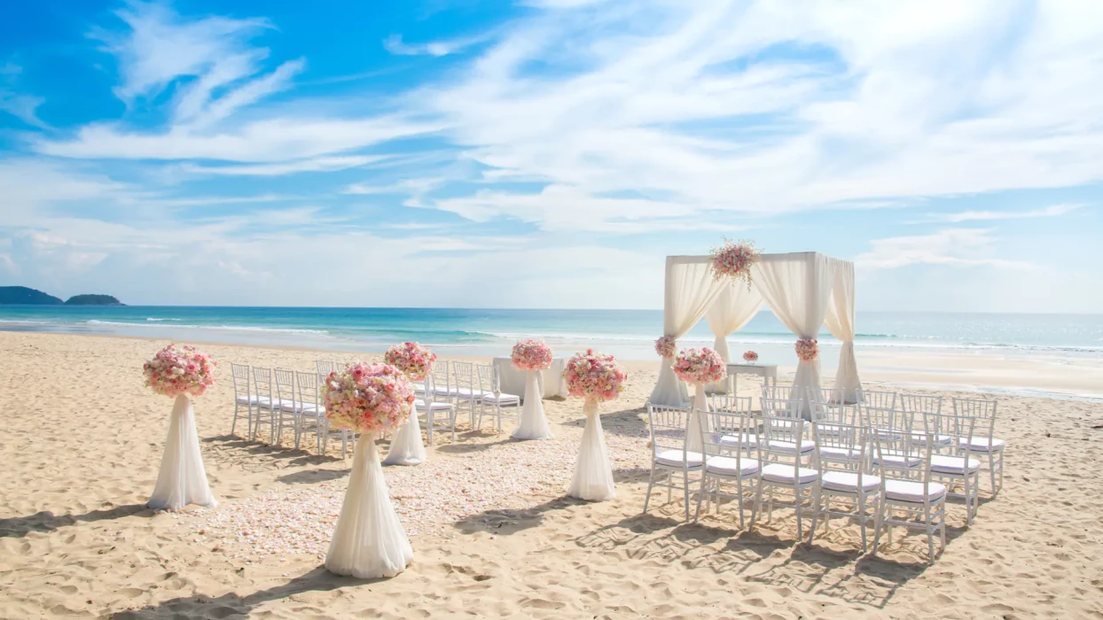 Beach wedding venue at Wyndham Alltra Cancun