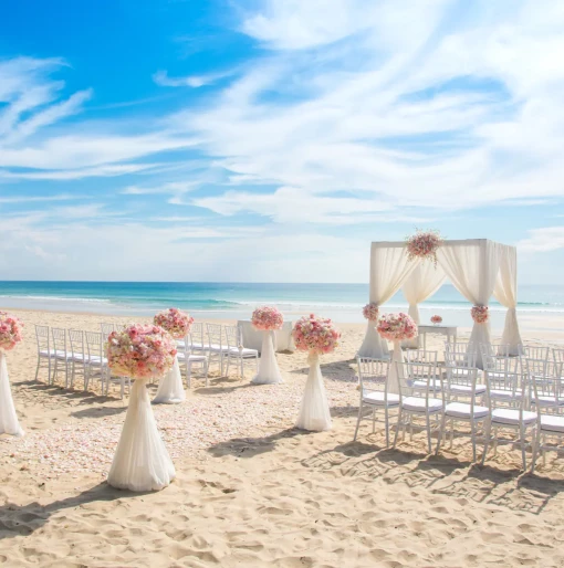 Beach wedding venue at Wyndham Alltra Cancun