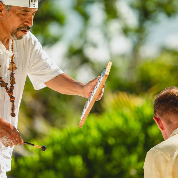 Mayan ceremony at Hotel Xcaret Arte